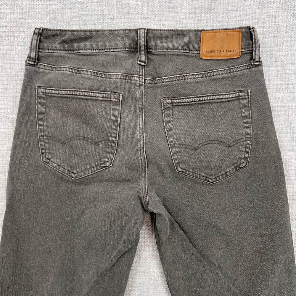 American Eagle Original Bootcut Jeans Men 30x34 (fits 32x33) Gray Classic Denim - Picture 10 of 12